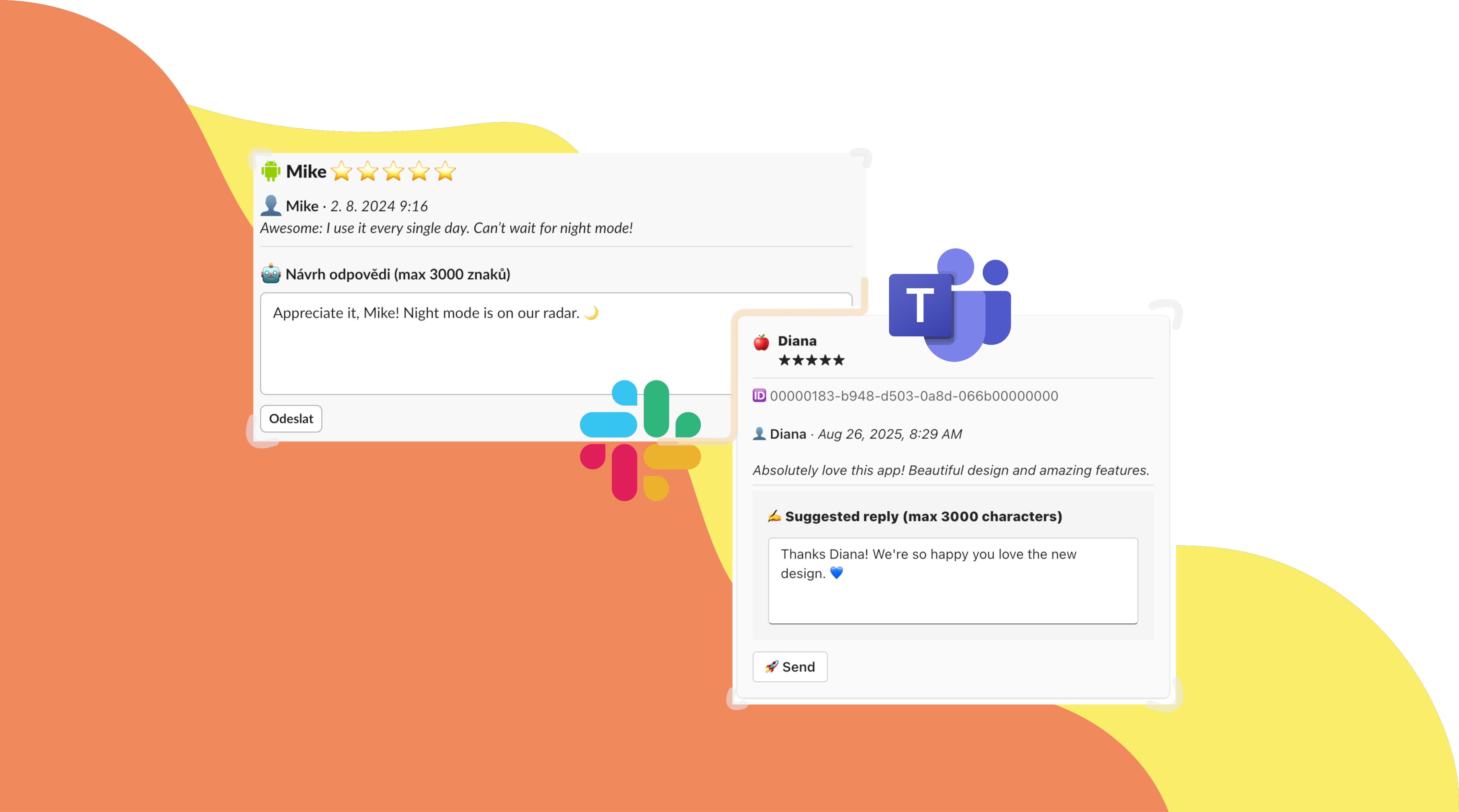 Slack/Teams review thread